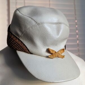 Midcentury leather hat